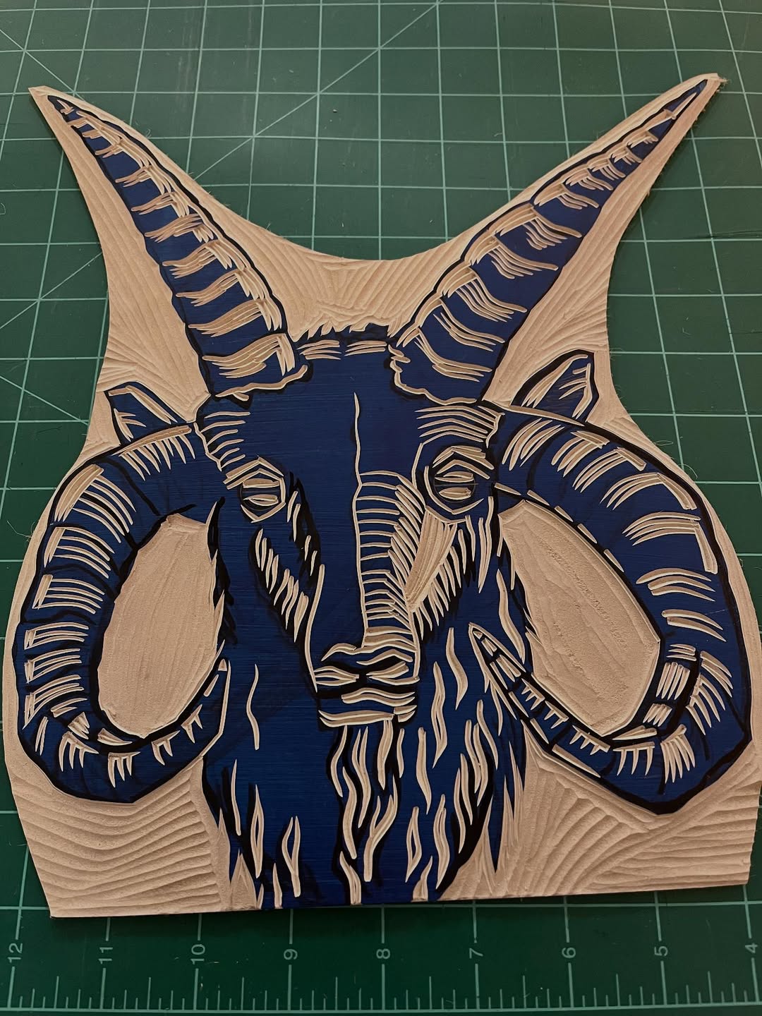 Goat Wood Carving
